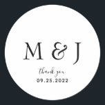 Adesivo Monograma branco preto clássico simples<br><div class="desc">Vinheta redonda clássica branca branca,  branca e branca,  clássica</div>