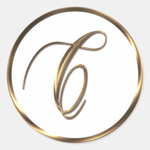 Adesivo Monograma C Faux Bronze