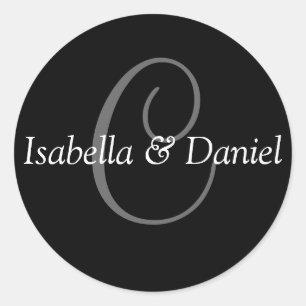 Adesivo Monograma C Selo de Casamento