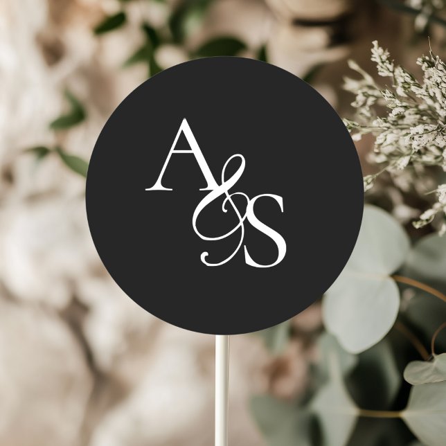 Adesivo Monograma, Casamento (Personalized, Elegant, Classic, Monogram, Wedding Sticker.)