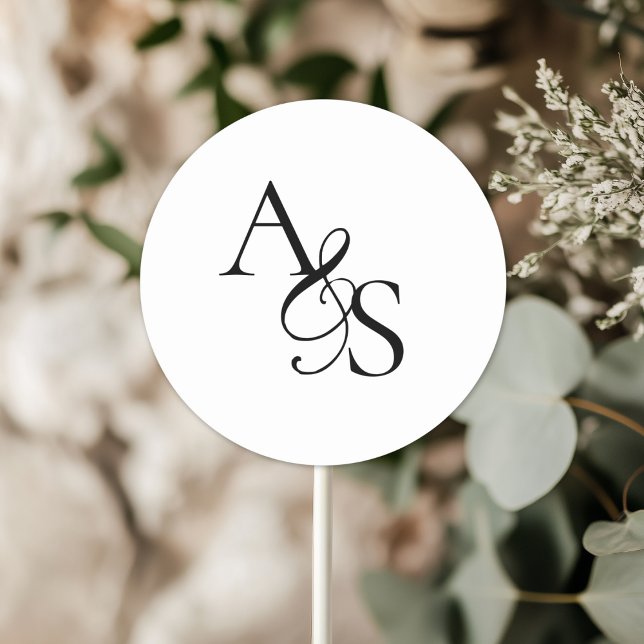 Adesivo Monograma, Casamento (Personalized, Elegant, Classic, Monogram, Wedding Sticker.)