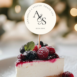 Adesivo Monograma, Casamento Obrigado