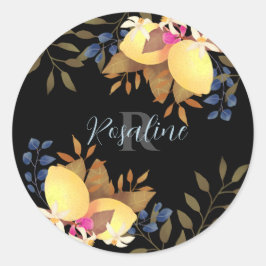 Adesivo Monograma Chic Lemon Preto