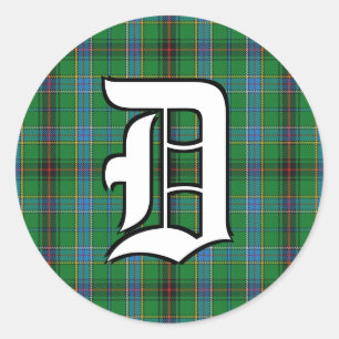 Adesivo Monograma clássico do Tartan de Duncan do clã