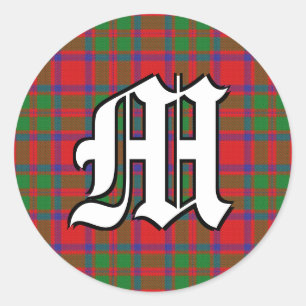 Adesivo Monograma clássico do Tartan de MacKintosh do cl