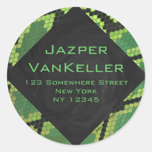 Adesivo Monograma Cobra Verde e Preto