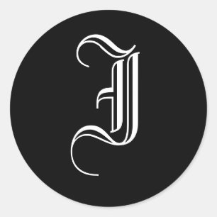 Adesivo Monograma - Concurso - Letra "I" - Antigo Inglês