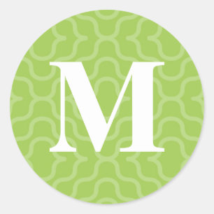Adesivo Monograma contemporâneo ornamentado - letra M
