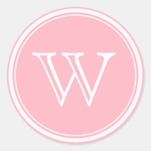 Adesivo Monograma Cor-de-rosa Envelope Selos Favoritos