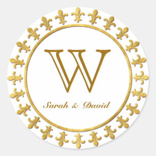 Adesivo Monograma customizável da flor de lis