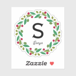 Adesivo Monograma da coroa natalícia, Vinyl Cut