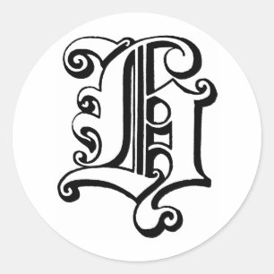 Adesivo Monograma da letra H