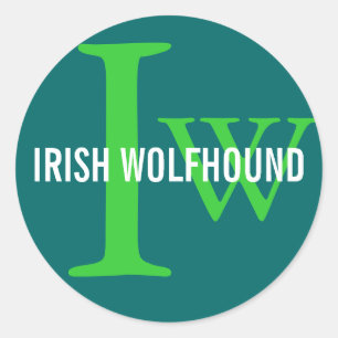 Adesivo Monograma da raça do Wolfhound irlandês