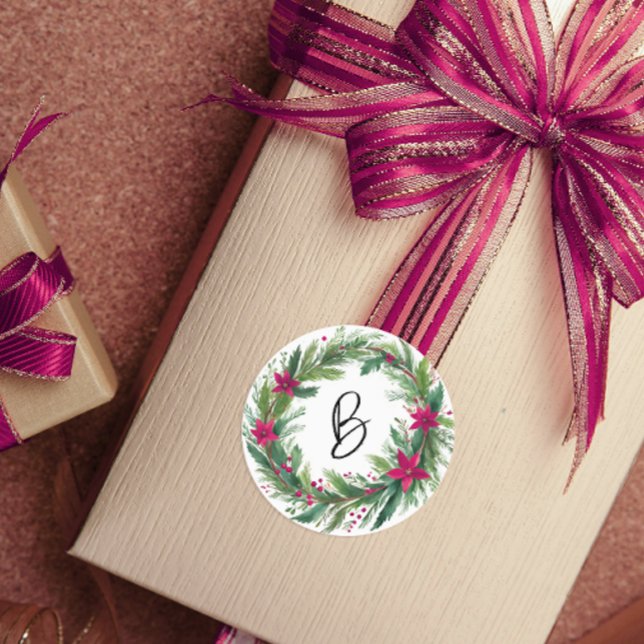 Adesivo Monograma da Terra Natal da Cor Vermelha Moderna (Criador carregado)