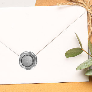 Adesivo Monograma das Iniciais de Cera de fígado Faux