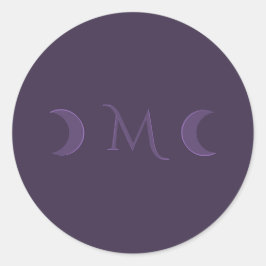Adesivo Monograma das luas violetas empoeiradas