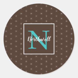 Adesivo Monograma das luzes de brilho ID594