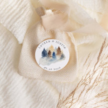 Monograma de Árvores de Aquarela Rustic Mountain