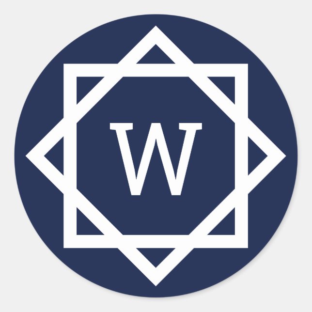 Adesivo Monograma de Borda Gráfica de Pré-Disquete (Frente)