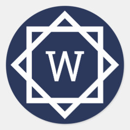 Adesivo Monograma de Borda Gráfica de Pré-Disquete