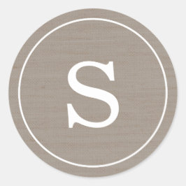 Adesivo Monograma de burlap