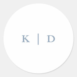 Adesivo Monograma de Camãs Simples Azul Poeirento para Ca