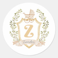 Monograma de Carruagem de Bebê Z | Neutro