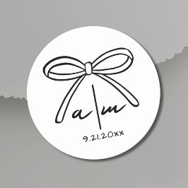 Adesivo Monograma de Casamento Caprichoso com Arco Desenha