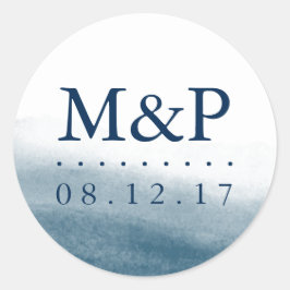 Adesivo Monograma de Casamento das Marés do Oceano