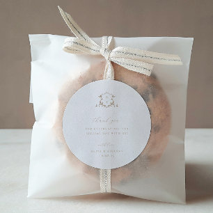 Adesivo Monograma de Casamento de eternos Beige Crest