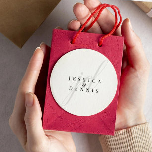 Adesivo Monograma de casamento moderno minimalista elegant