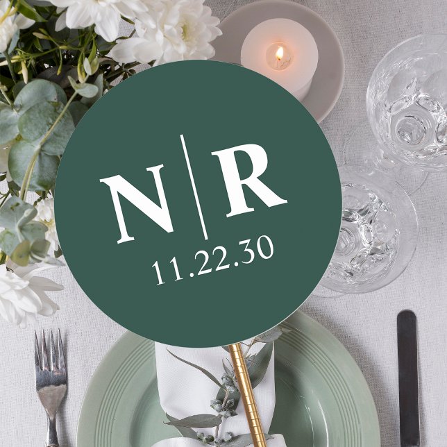 Adesivo Monograma De Casamento, Noite E Iniciais De Casame (Criador carregado)