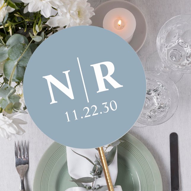 Adesivo Monograma De Casamento, Noite E Iniciais De Casame (Criador carregado)