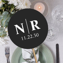 Adesivo Monograma De Casamento, Noite E Iniciais De Casame