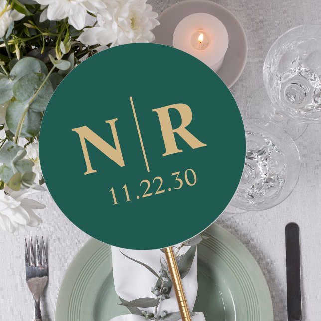 Adesivo Monograma De Casamento, Noite E Iniciais De Casame (Criador carregado)