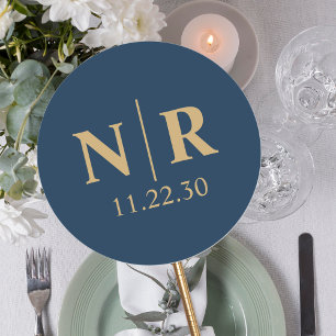 Adesivo Monograma De Casamento, Noite E Iniciais De Casame