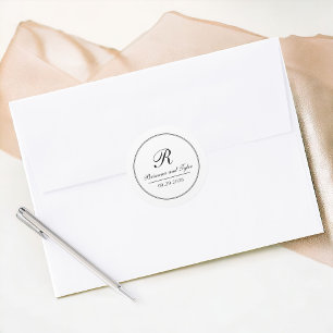 Adesivo Monograma de Casamento Tradicional Simplesmente El