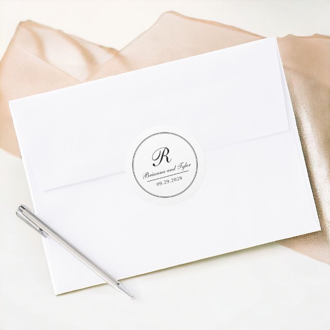 Adesivo Monograma de Casamento Tradicional Simplesmente El (Criador carregado)