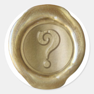 Adesivo Monograma de cera, Dourado, vitoriano? -