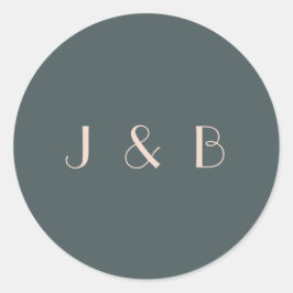 Adesivo Monograma de Deco de Tela Elegante Minimalista