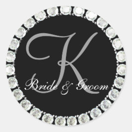 Adesivo Monograma de diamante K selagem personalizável