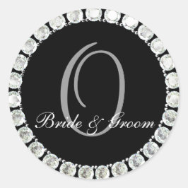 Adesivo Monograma de diamante O selo personalizável