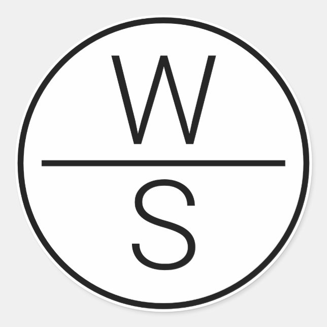 Adesivo Monograma de Duas Iniciais Modernas (Frente)