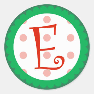 Adesivo Monograma de E (Natal lunático)