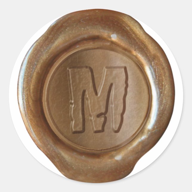 Adesivo Monograma de fecho de cera - Cobre - Enfardadeira  (Frente)