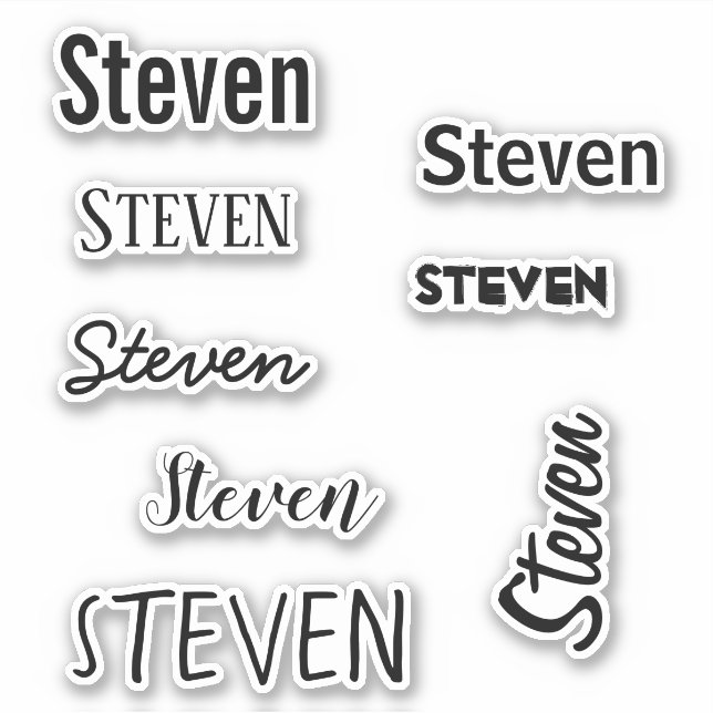 Adesivo Monograma de fonte Modelo de nome personalizado (Frente)