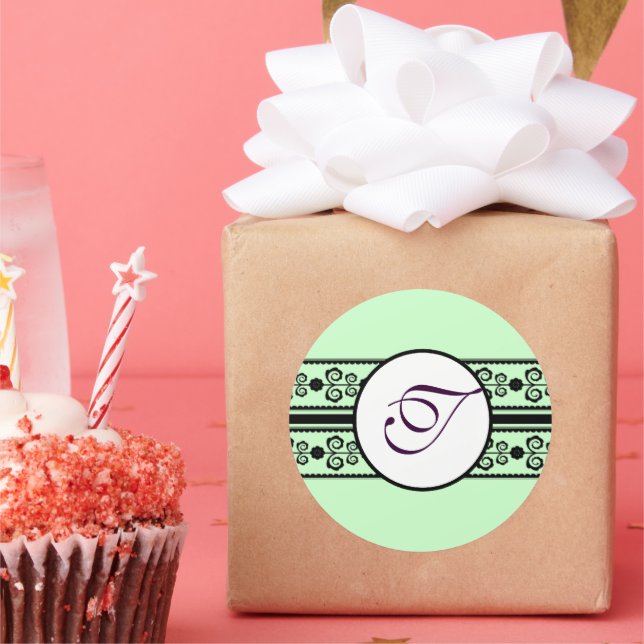 Adesivo Monograma de Fronteiras de Casamento (Festa)