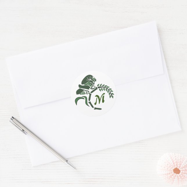 Adesivo Monograma de gafanhotos com ranhura (Envelope)