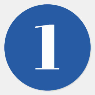 Adesivo Monograma de idade do número personalizado branco