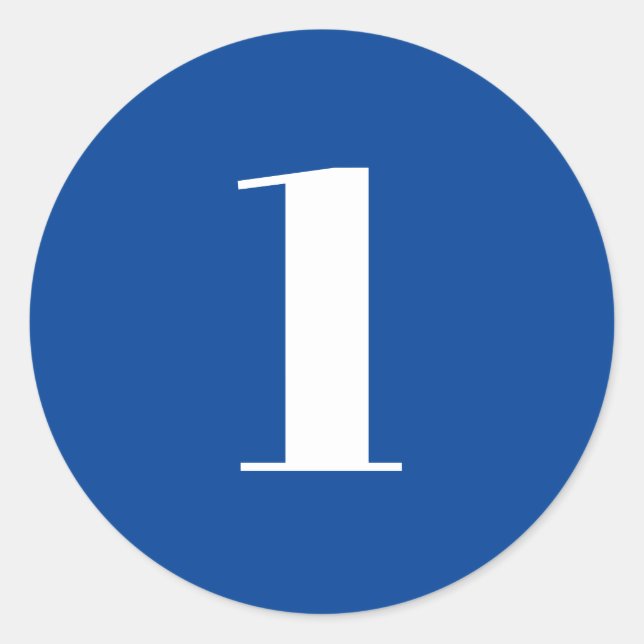 Adesivo Monograma de idade do número personalizado branco- (Frente)